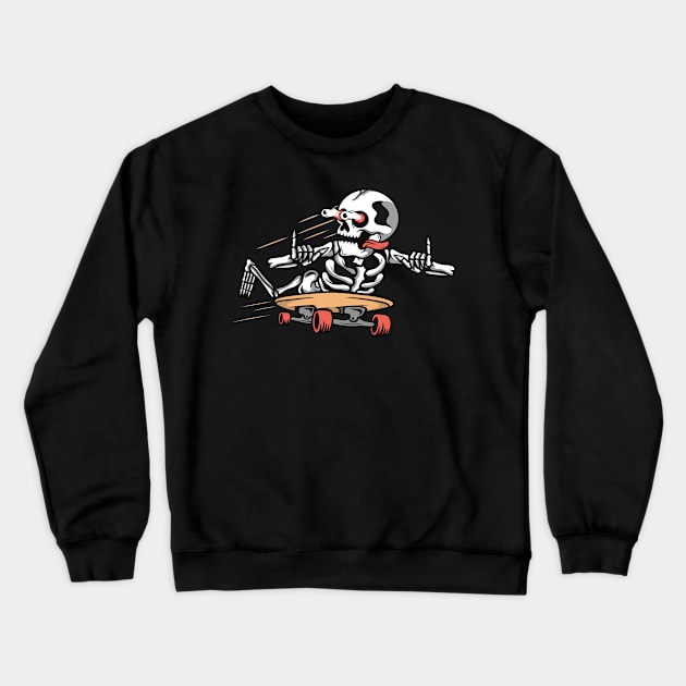 Skater skull Crewneck Sweatshirt by gggraphicdesignnn